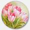 Designart - Bunch of Tulips Oil Painting' Floral Circle Metal Wall Art